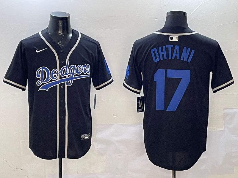 Men Los Angeles Dodgers 17 Ohtani Black Fashion Game 2025 Nike MLB Jersey style 1